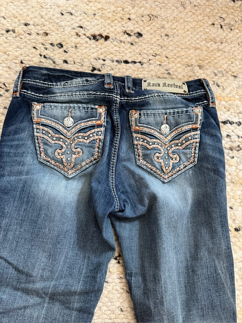 Rock Revival Delara Dark Blue Curvy Crop Jeans 28 - Picture 5 of 11